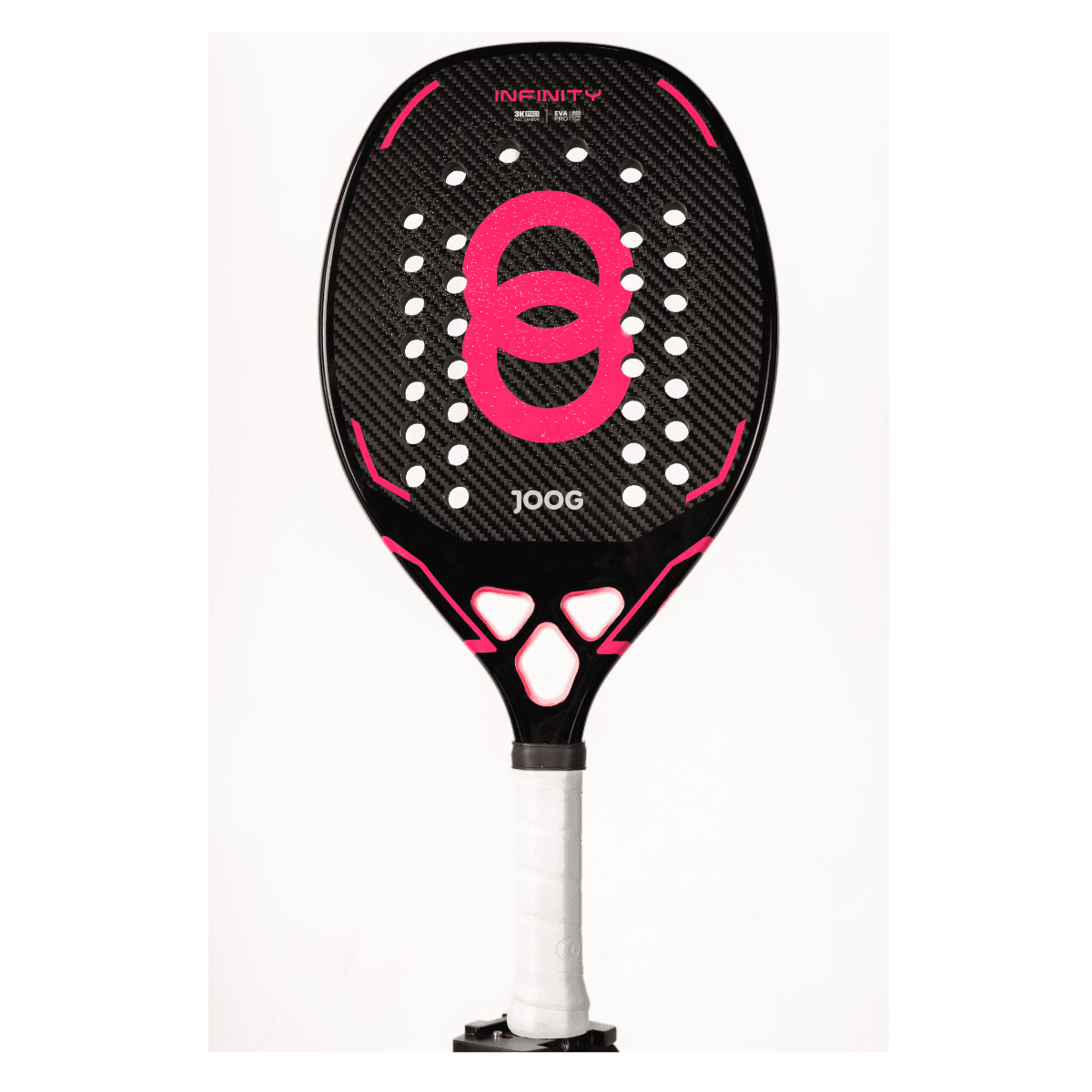 Raquete de Beach Tennis Joog Infinity 3K Pro Full Carbon Preto/Rosa