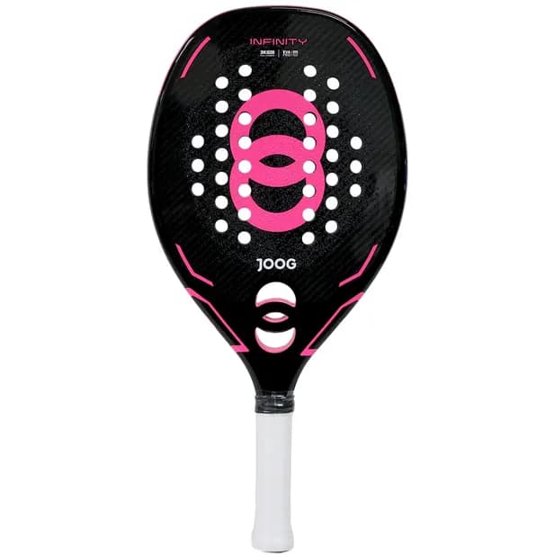 Raquete de Beach Tennis Joog Infinity 3K Pro Full Carbon Preto/Rosa