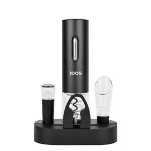 Kit Abridor de Vinho Elétrico Joog JG-EW2 - Preto