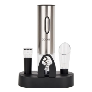 Kit Abridor de Vinho Elétrico Joog JG-EW2 - Prata