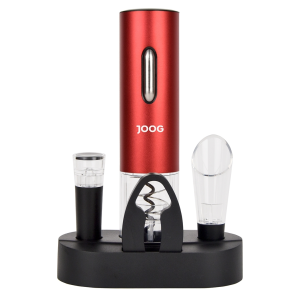 Kit Abridor de Vinho Elétrico Joog JG-EW2 - Vermelho