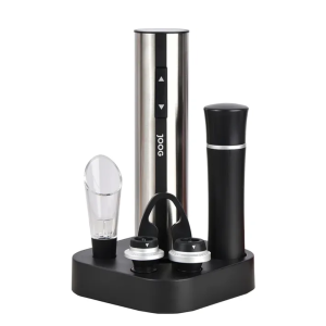 Kit Abridor de Vinho Elétrico Joog JG-EW3 - Prata/Preto