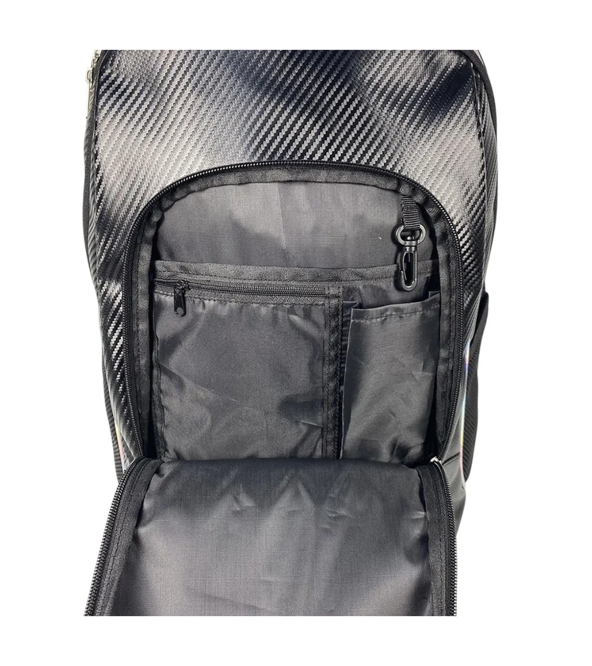 Interior da mochila JOOG Dynamic J2 com compartimentos organizados