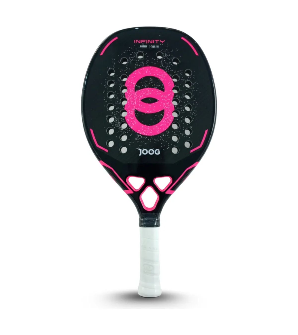 Raquete Beach Tennis JOOG Infinity 3K Pro Full Carbon preto e rosa