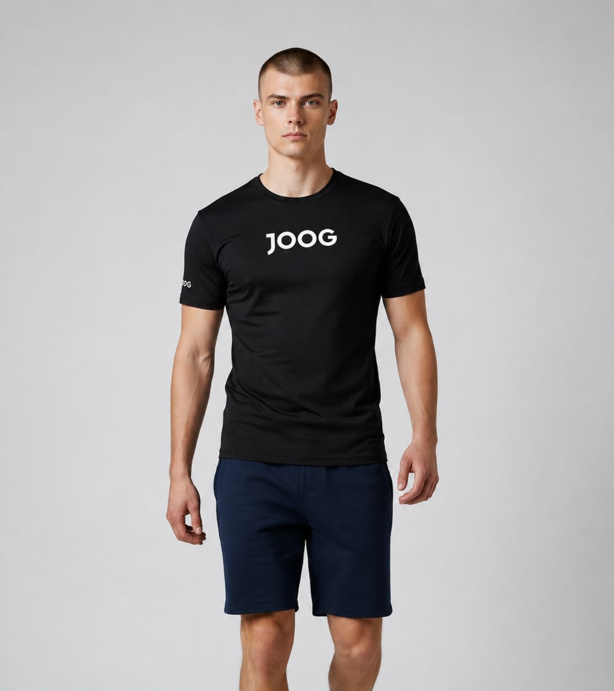 Camiseta fitness JOOG preta performance