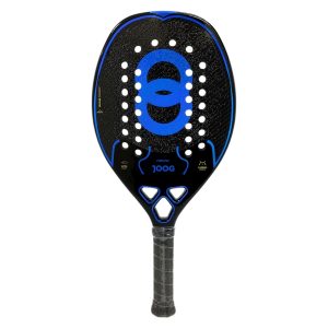 Raquete de Beach Tennis Joog Netuno 3K Pro Full Carbon EVA Pro Preto/Azul
