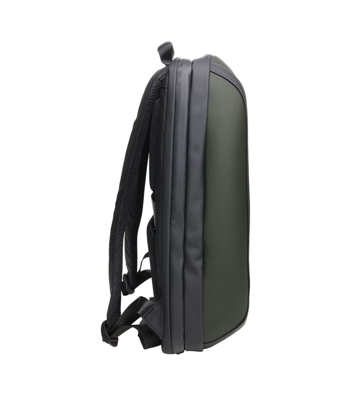 Compartimentos internos da mochila Joog verde