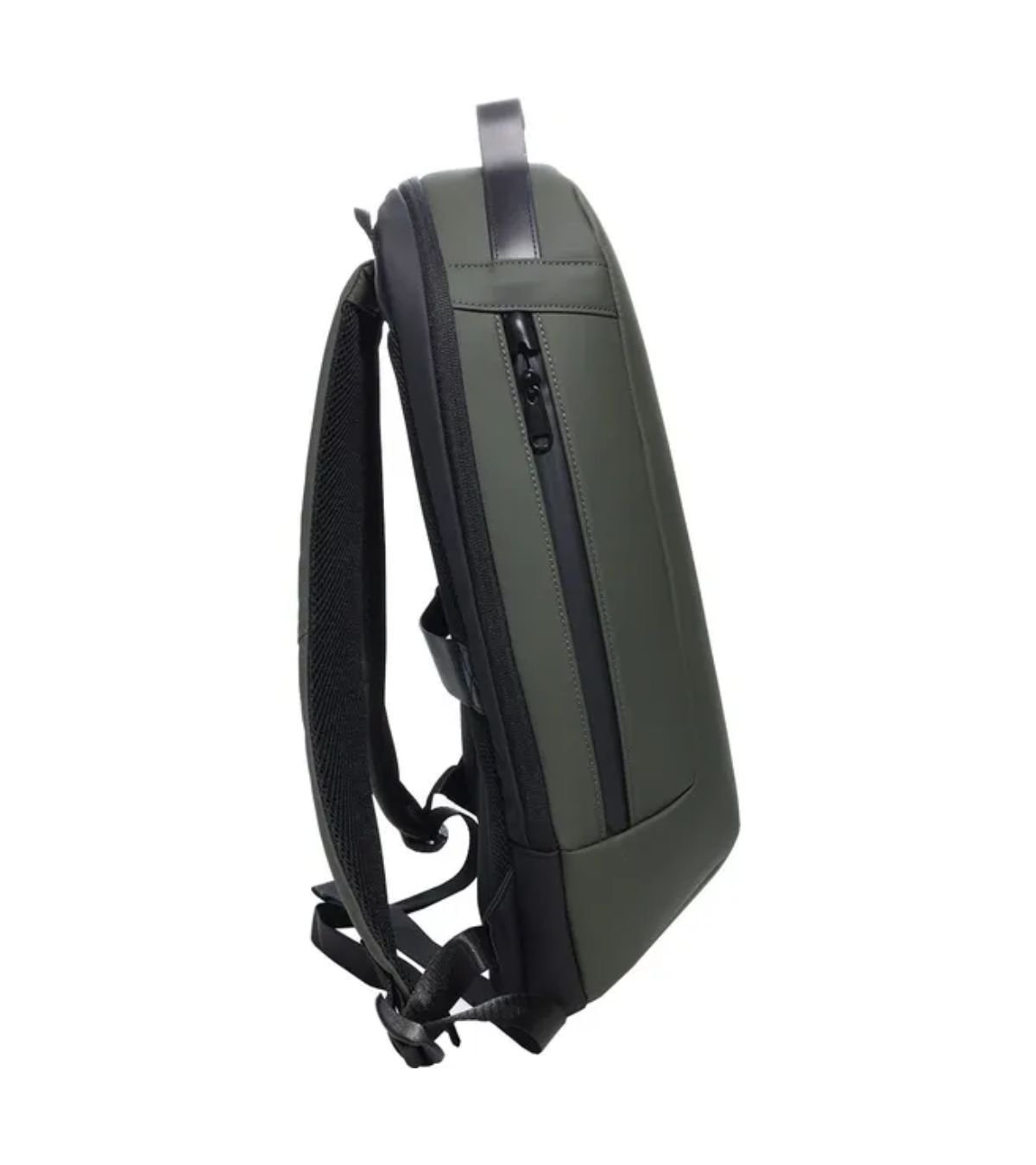 Compartimentos internos da mochila Joog verde