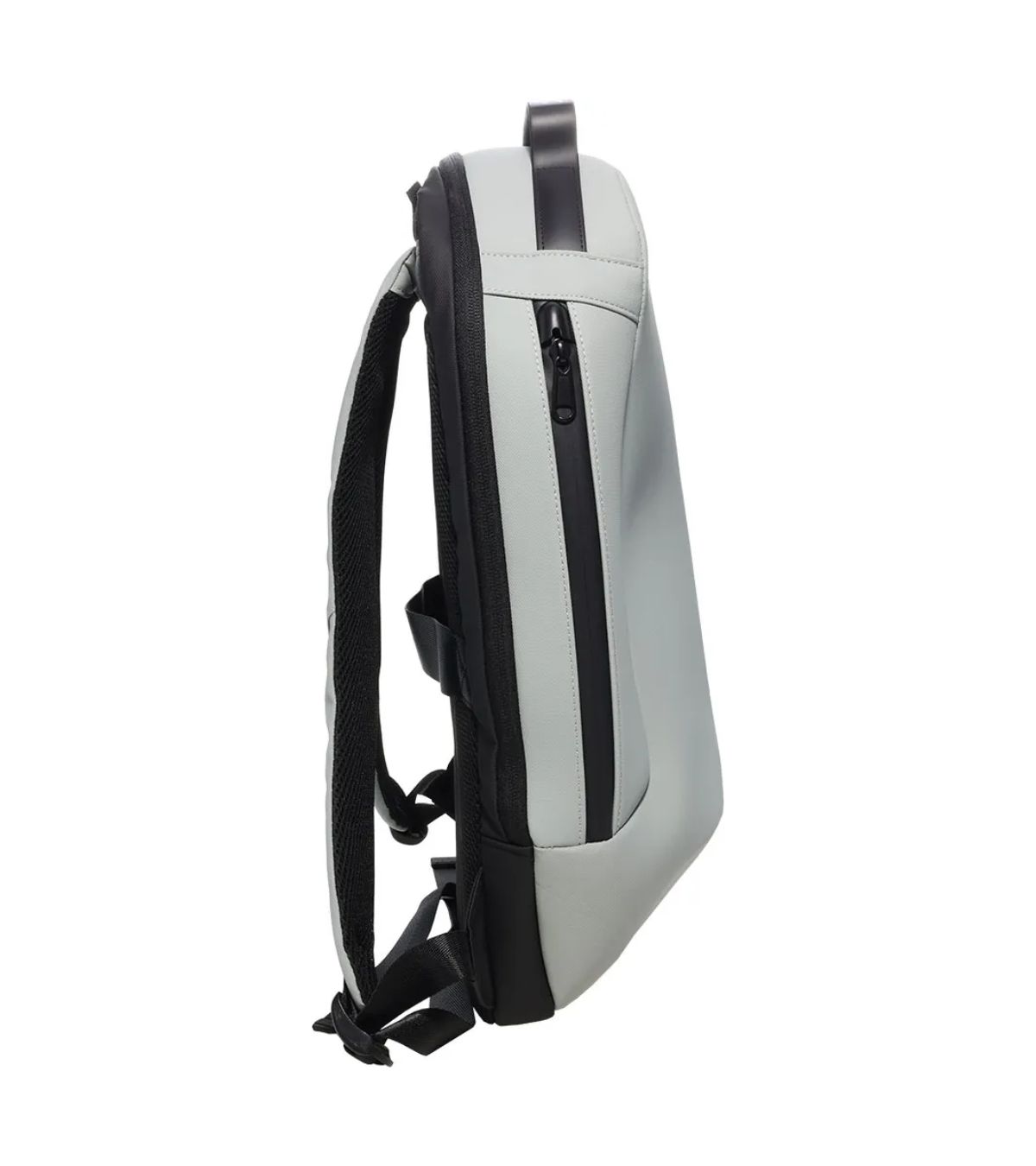 Compartimentos internos da mochila Joog cinza