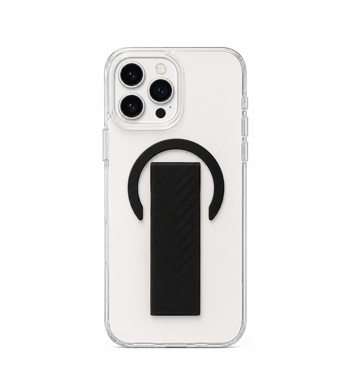 Capa Joog transparente com detalhes em preto para iPhone 16 Pro Max