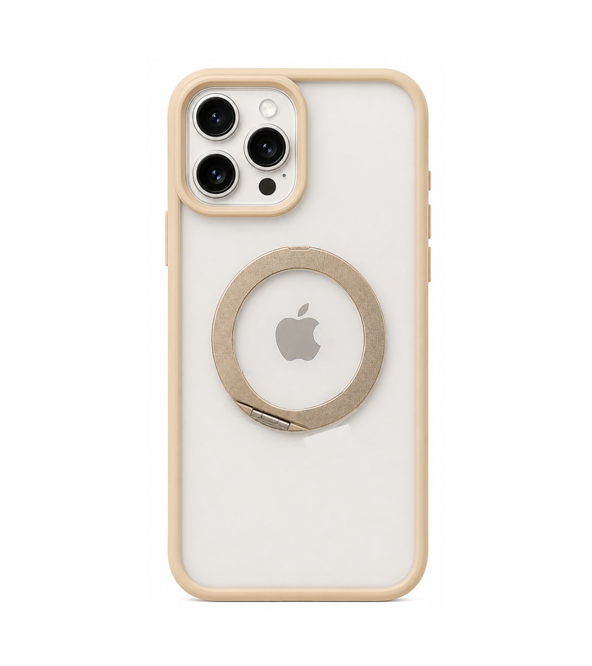 Capa transparente dourada Joog com proteção 360 para iPhone 16 Pro Max