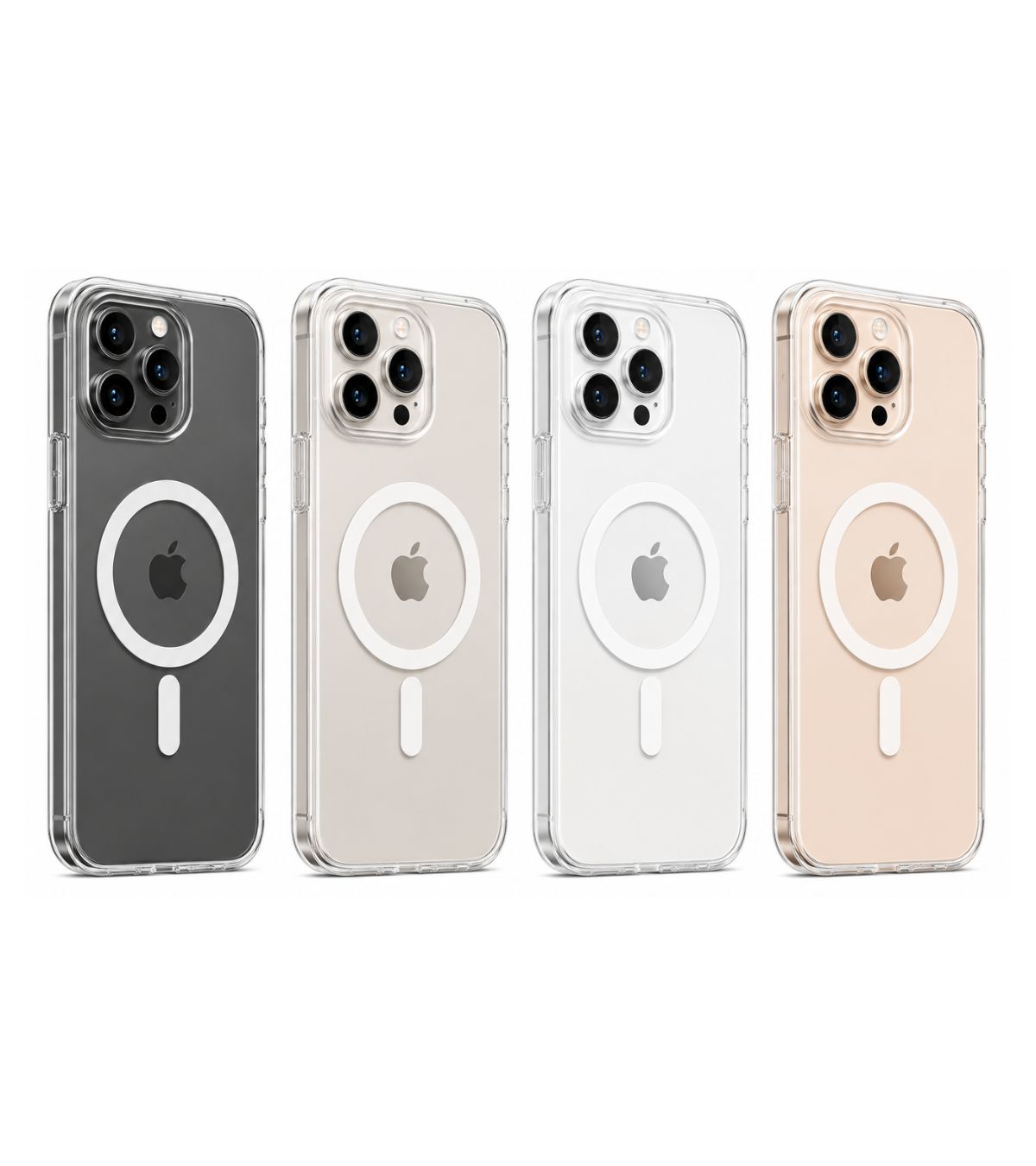 Modelos da capa Neo Hybrid Joog transparente para iPhone 16 Pro Max