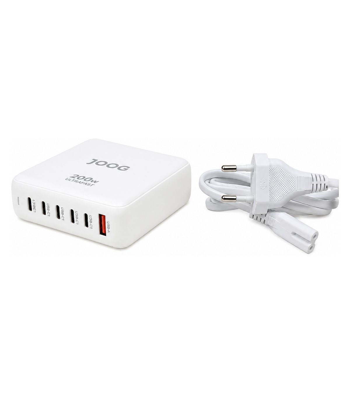 Carregador Joog PD200W com múltiplas portas USB-C