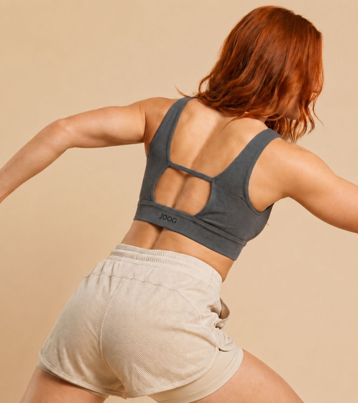 Shorts JOOG Camurça visual fitness sofisticado