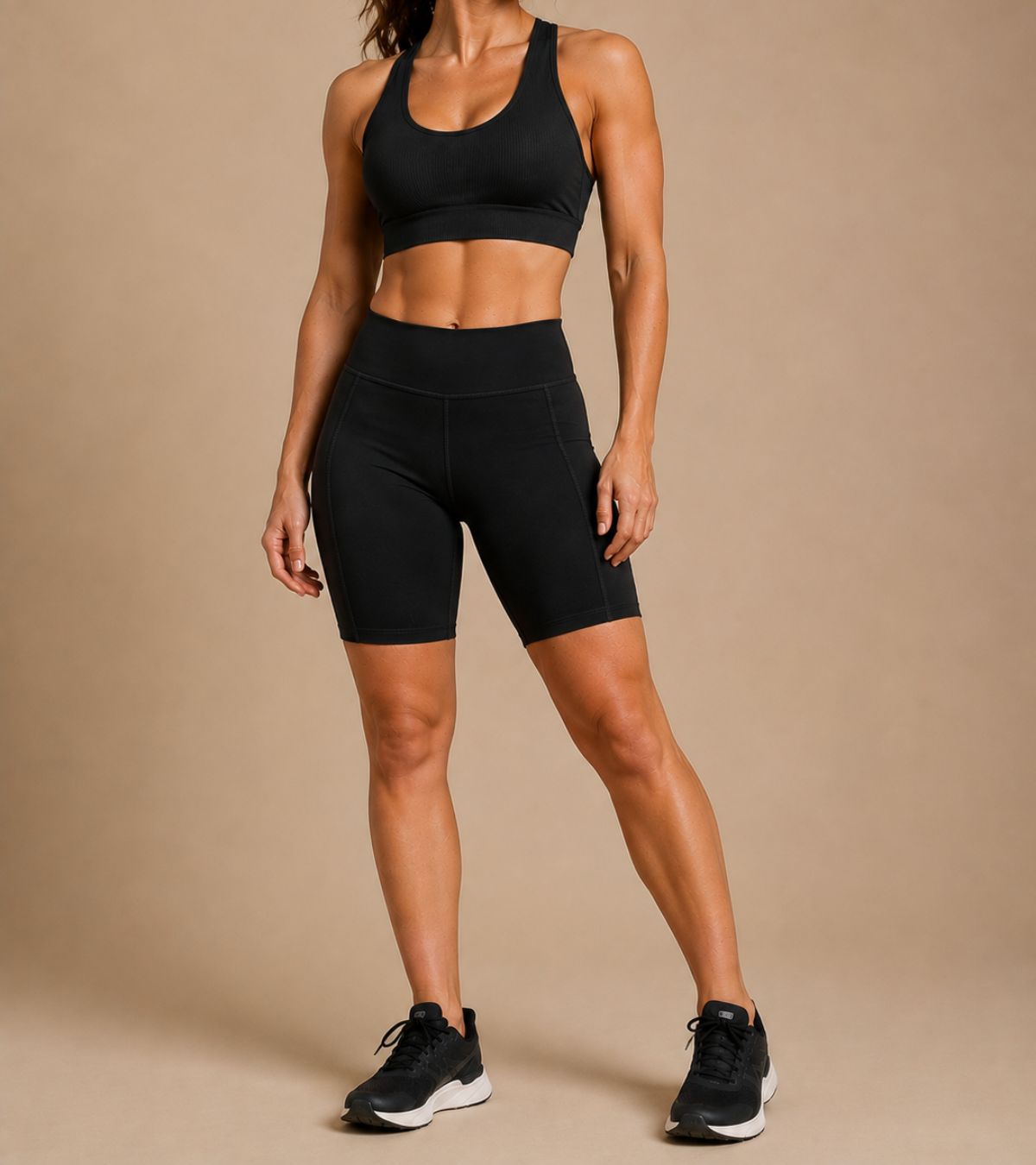 Shorts Glow Fit JOOG Preto detalhe lateral