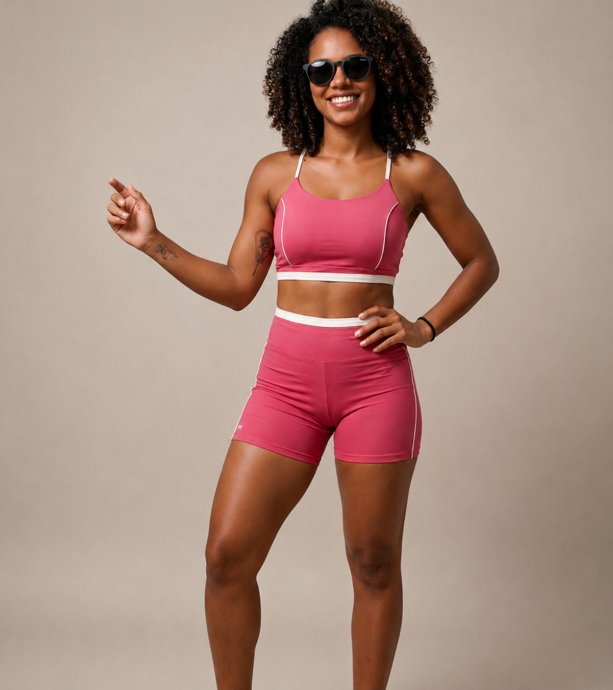 Top fitness JOOG Blush com sustentação