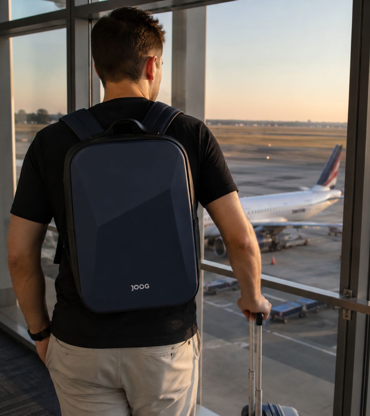 Mochila Joog Dark Blue elegante para trabalho e viagens