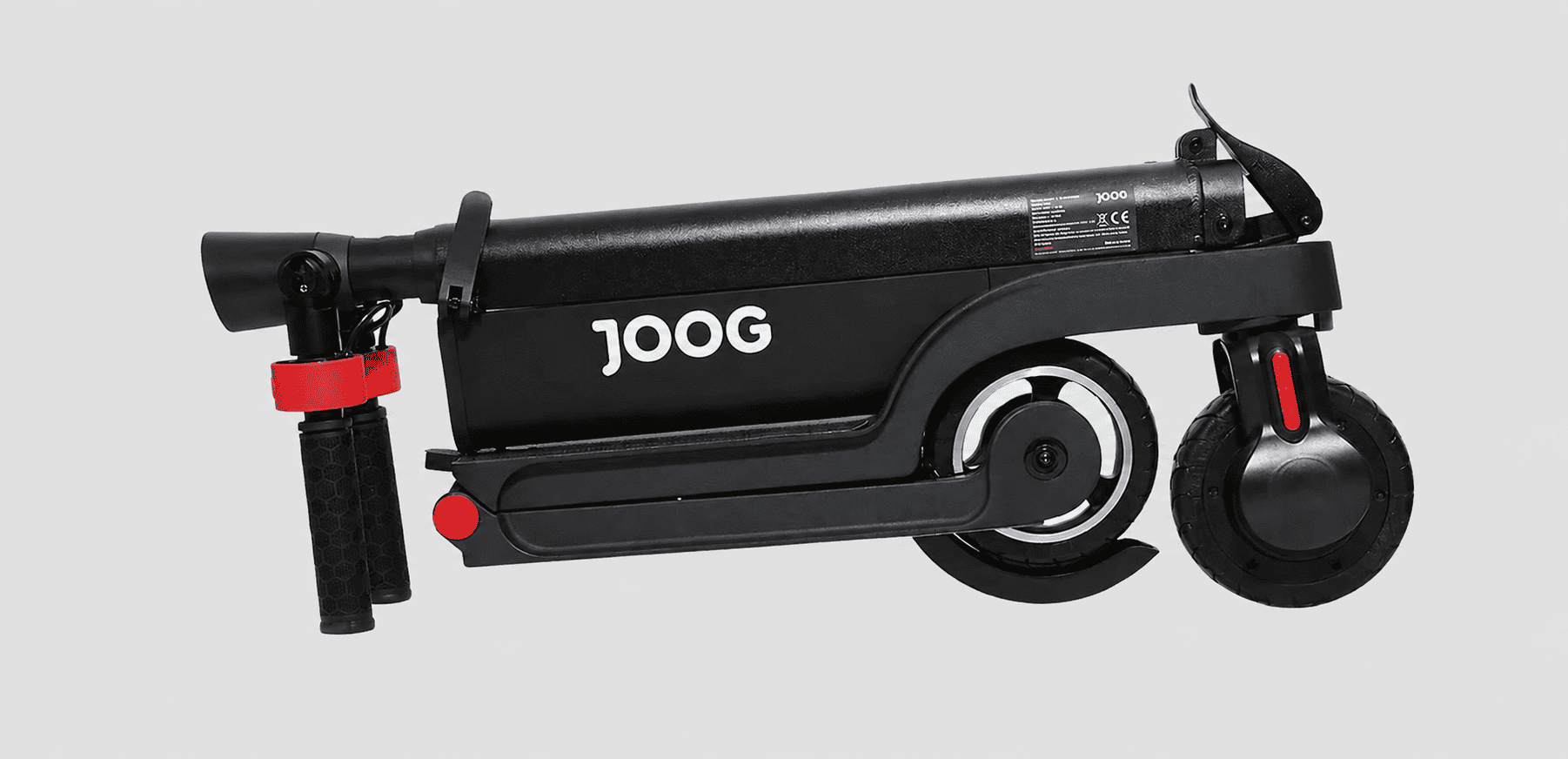 Patinete Elétrico JOOG G6 dobrado visão lateral