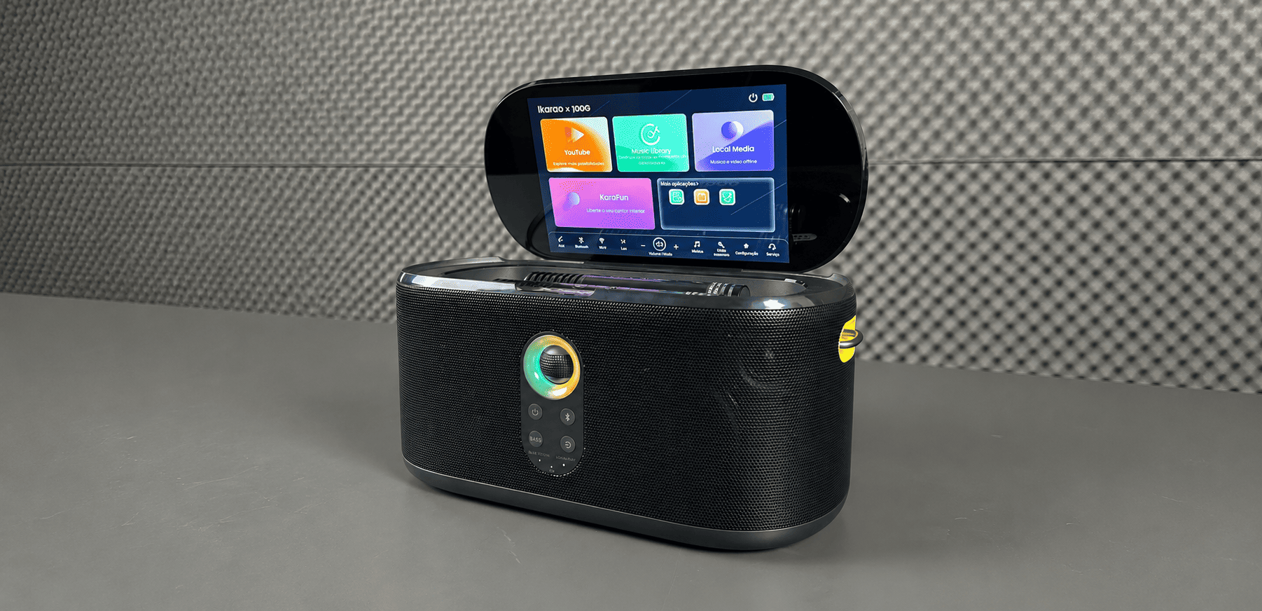 JOOG Ikarao S1 com tela touch e microfones sem fio